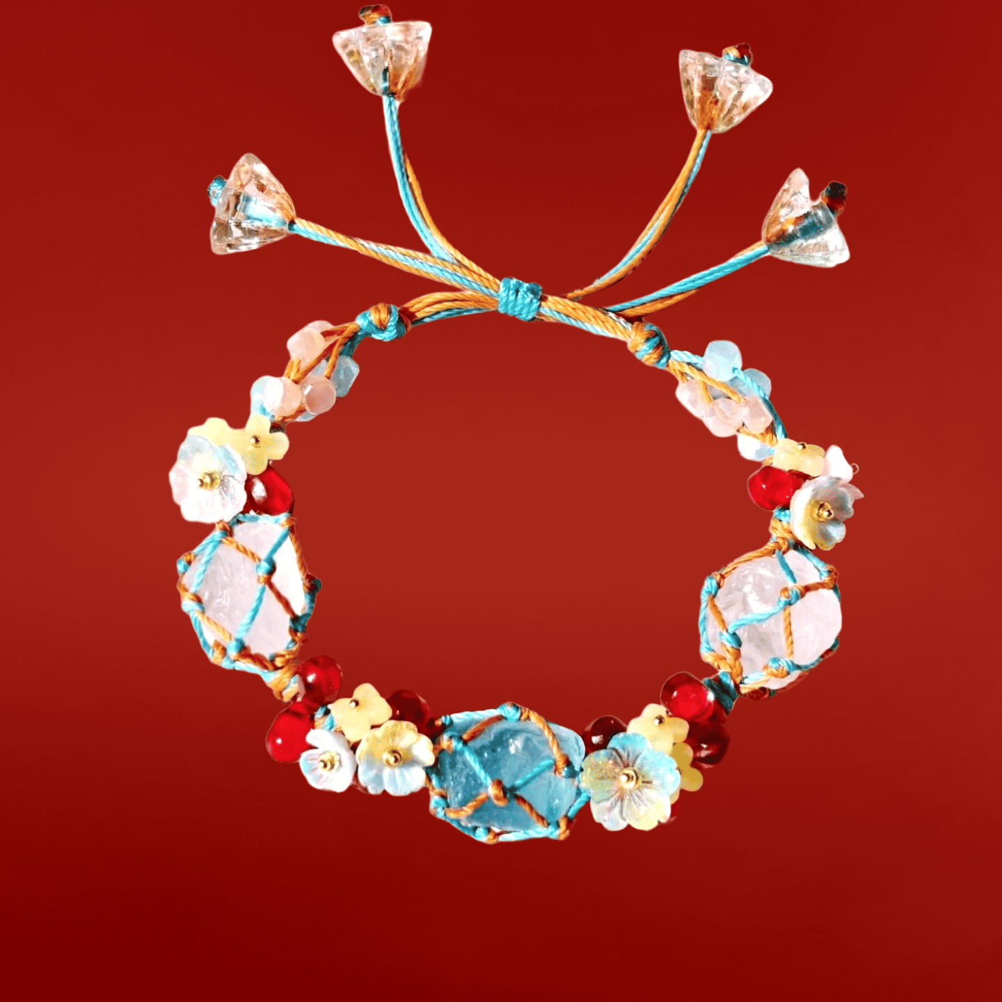 Macrame Crystal Bracelet Sun Energy