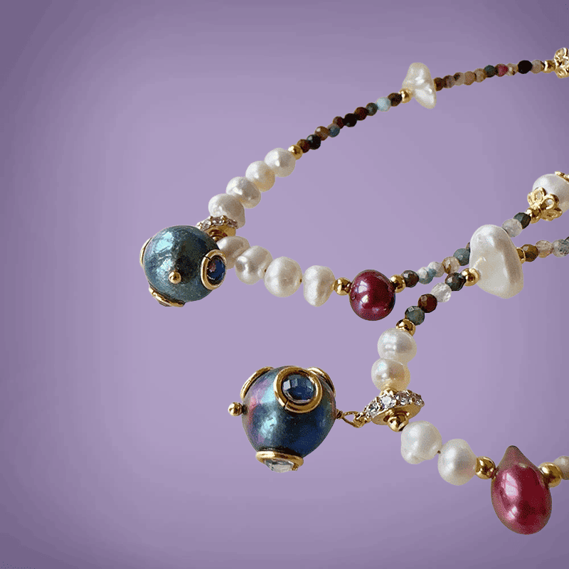 Submarine Natural Stone Necklace Bracelet