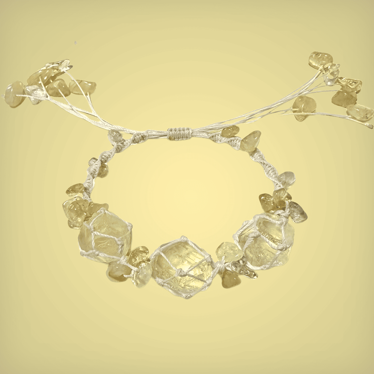 Macrame Crystal Bracelet 3 Stones