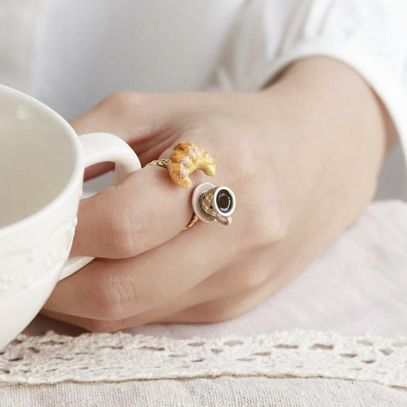 Coffee Ring Handmade Air Dry Clay