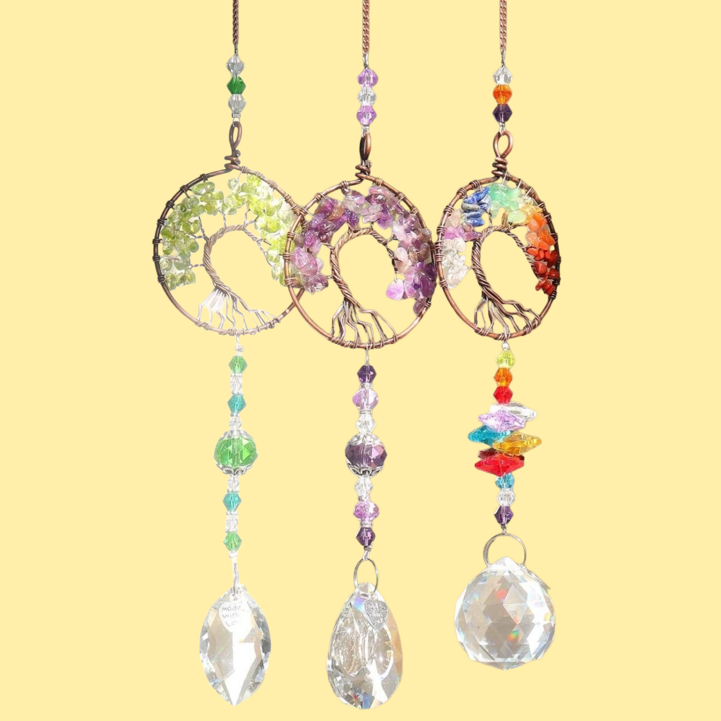 Dream Catcher Tree Of Life Crystal Charms