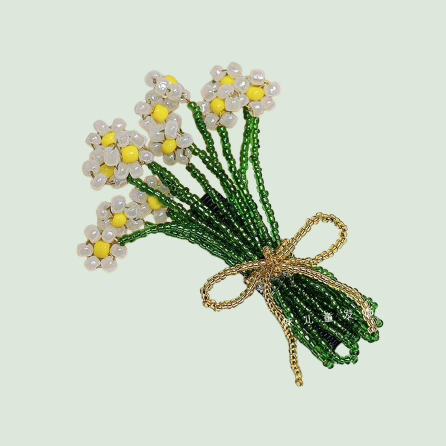 French Bouquet Handmade Beads Hair Clip
