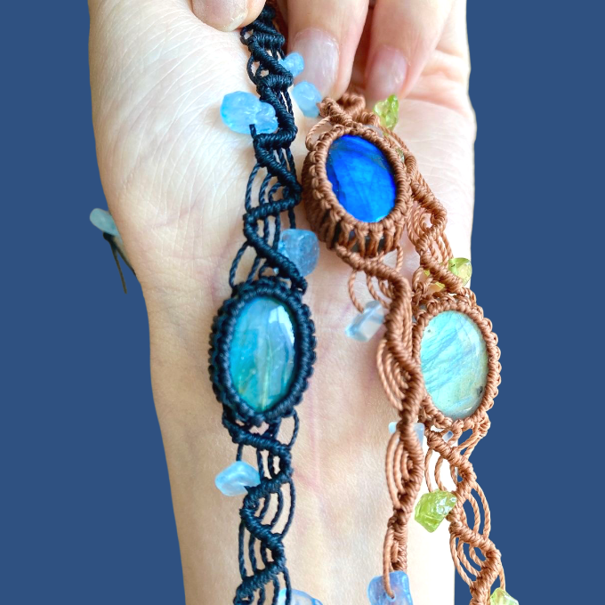 Macrame Labradorite Bracelet