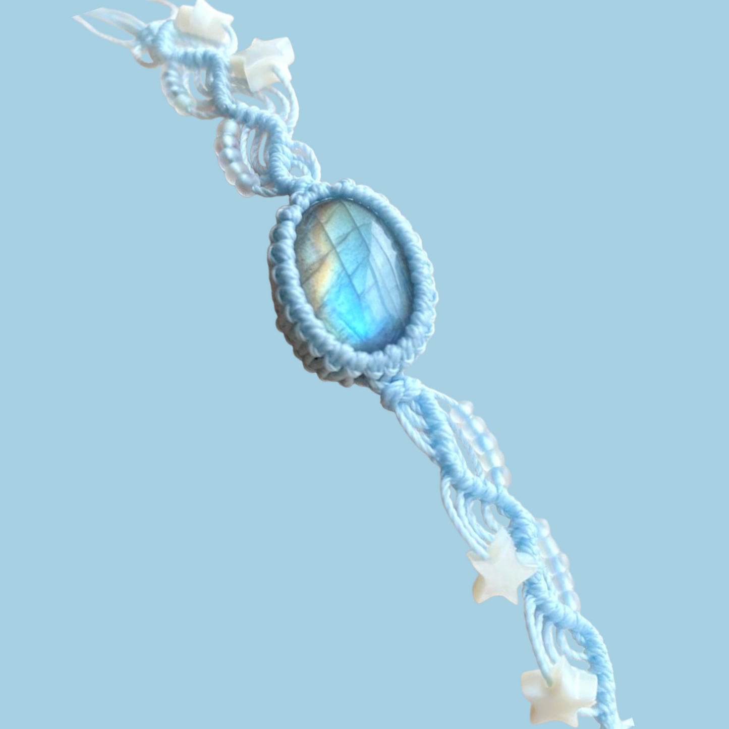Macrame Labradorite Bracelet